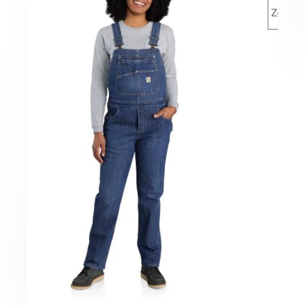 NWT Carhartt 106002 - Women's Rugged Flex® Relaxed Fit Denim Bib Overall